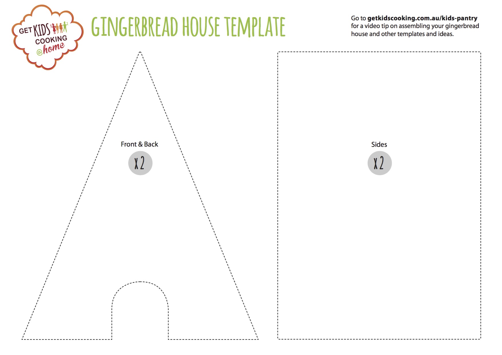 A Frame Gingerbread House Template